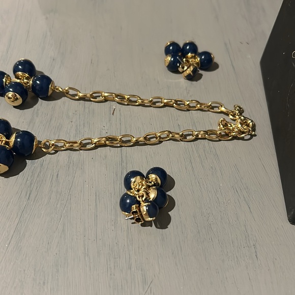 J. Crew Gold and Blue Necklace Set - Picture 2 of 2
